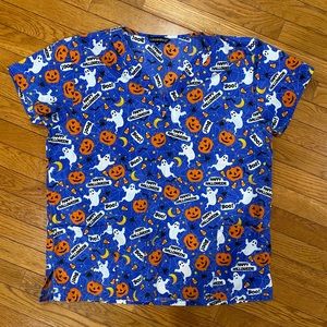Halloween Scrub Top
